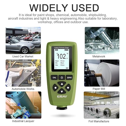 Mil Thickness Gauge, Coating Thickness Gauges, ERAY Paint Depth Gauge Meter