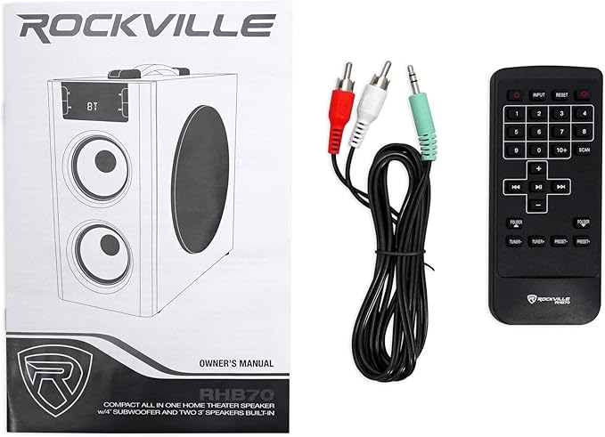 Rockville RHB70 Home Theater Compact Powered Speaker System, 2.1 Channel