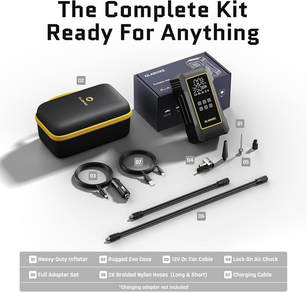 OlarHike 12000mAh Heavy Duty Tire Inflator Portable Air Compressor