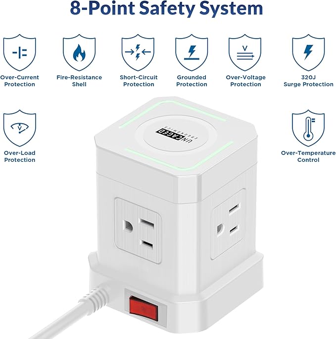 Uncaged Ergonomics Wireless Cube Charger & Power Strip