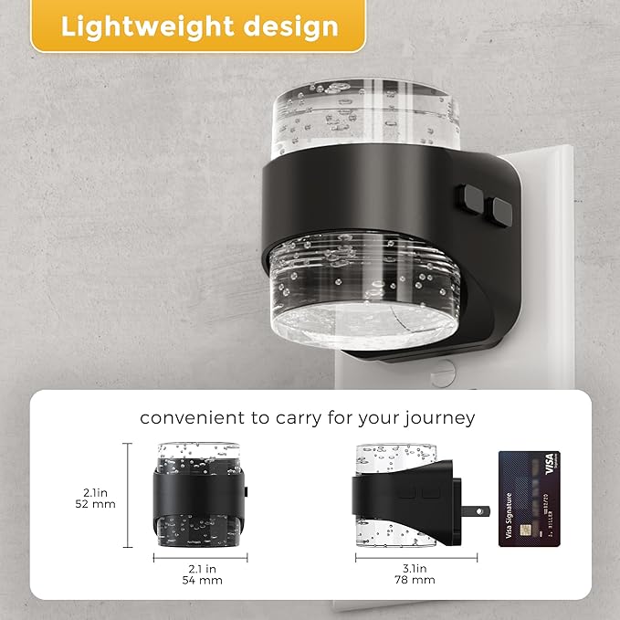 L LOHAS LED Night Light, Bubble Night Lights Plug into Wall, 4 Pack