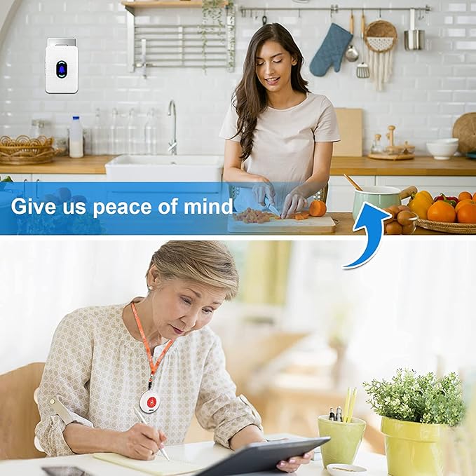 Daytech Wireless Caregiver Pager Call Button Elderly Nurse Alert System
