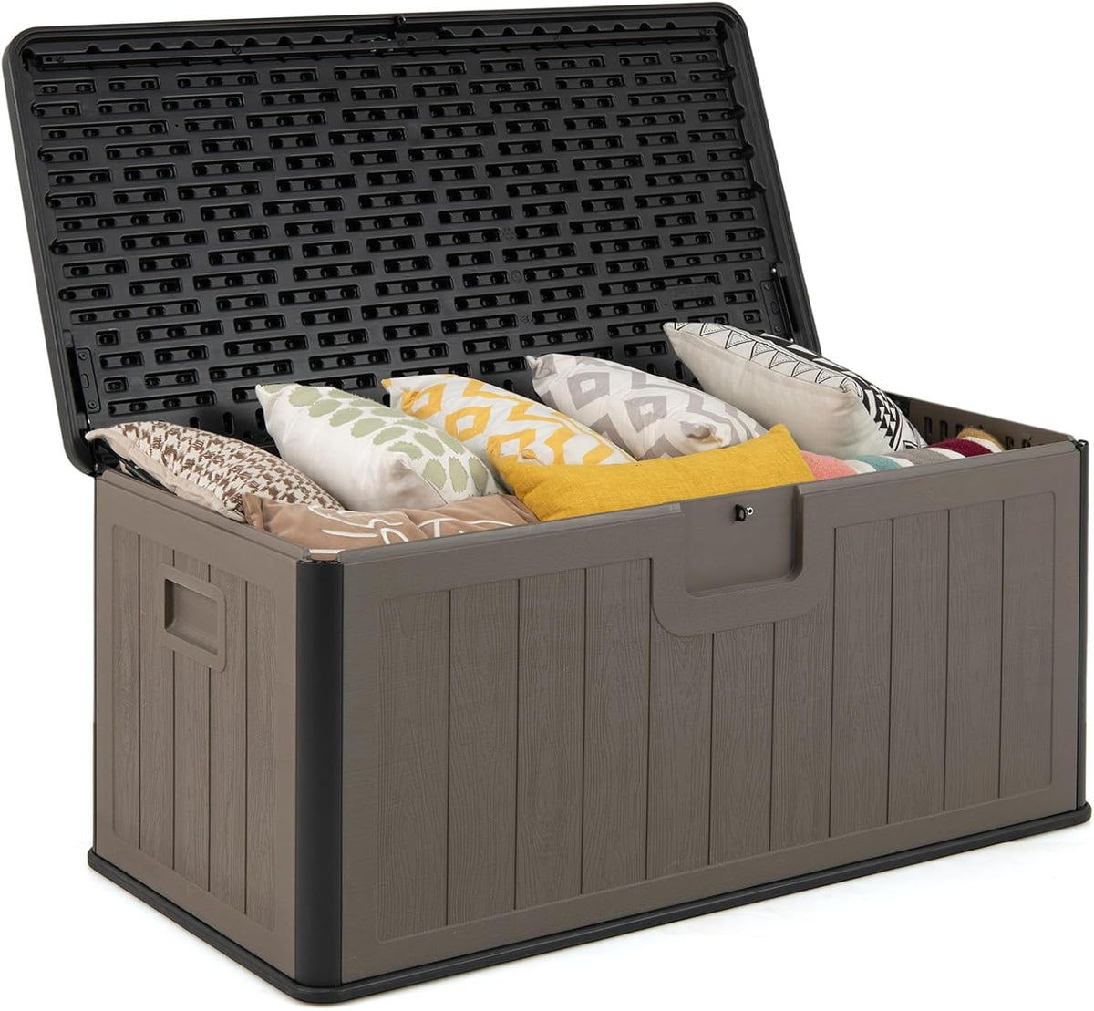 Tangkula 100 Gallon Waterproof Outdoor Storage Box
