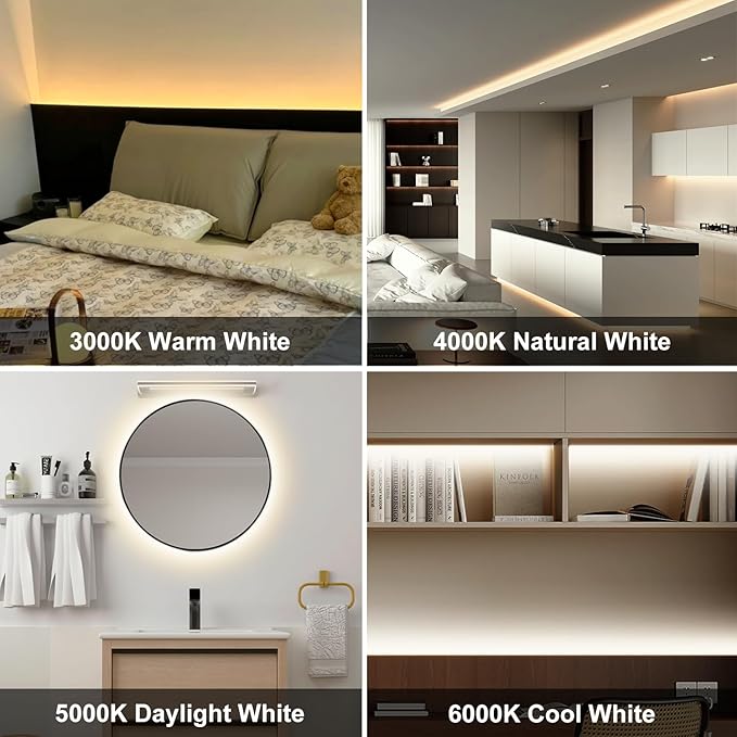 Pandery COB LED Strip Light, CCT Dimmable Strips Light, 2700K-6500K, 32.8ft/10m