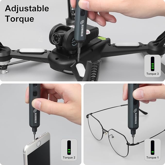 STREBITO Mini Electric Screwdriver Set, 70 in 1 Small Electric Screwdriver