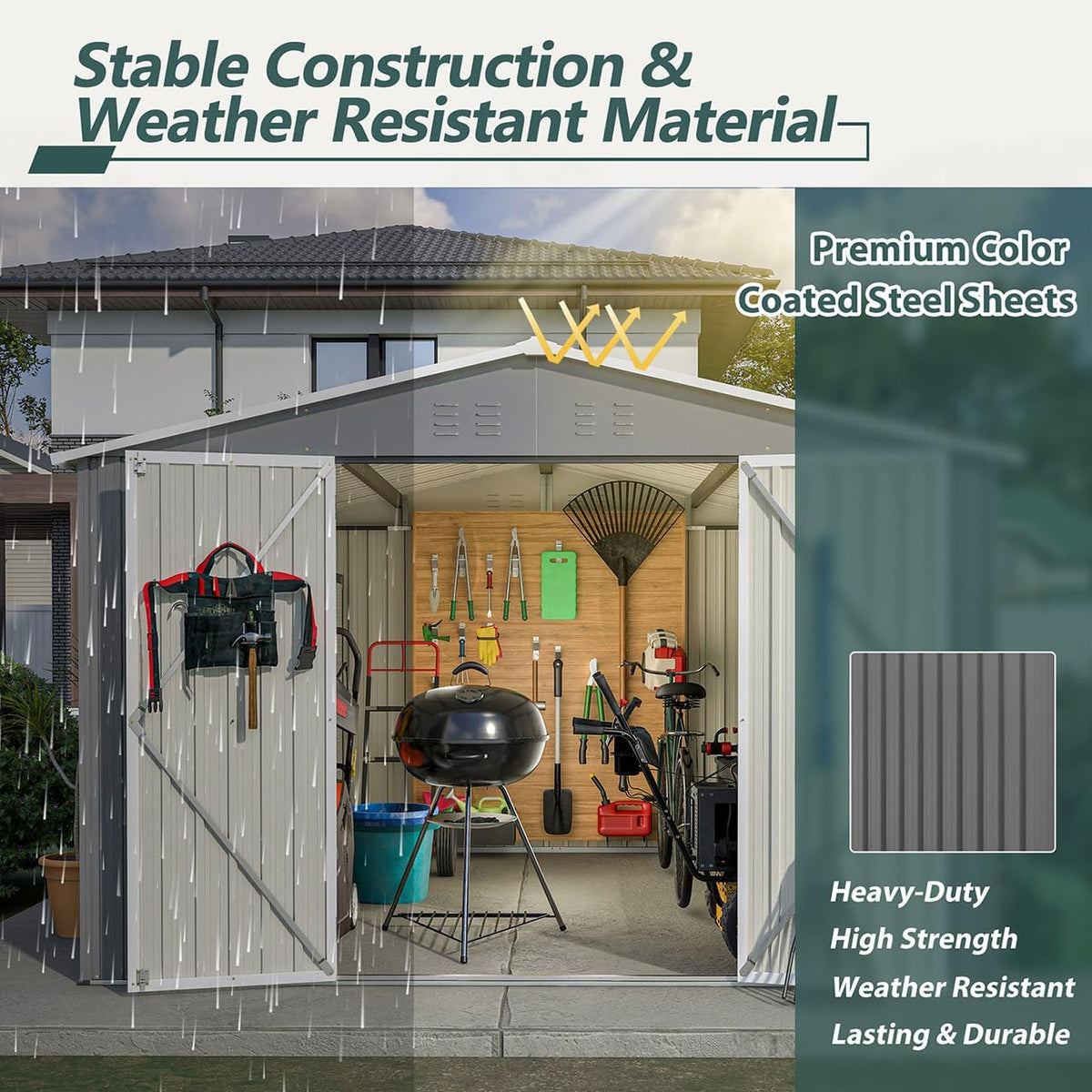 10x10 ft storage sheds & outdoor storage, package contents