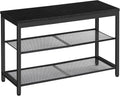 HOOBRO Shoe Bench, 3-Tier Shoe Rack,Industrial Shoe Organizer Storage Bench