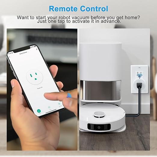 WiFi Smart Outlet Plug with Remote, Compatible with Alexa and Google Home via (2 Sets)