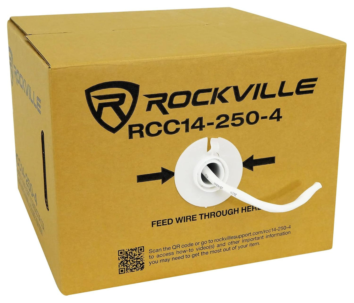 Rockville RCC14-250-4 CL2 14 AWG 250' 4 Conductor CCA Speaker Wire