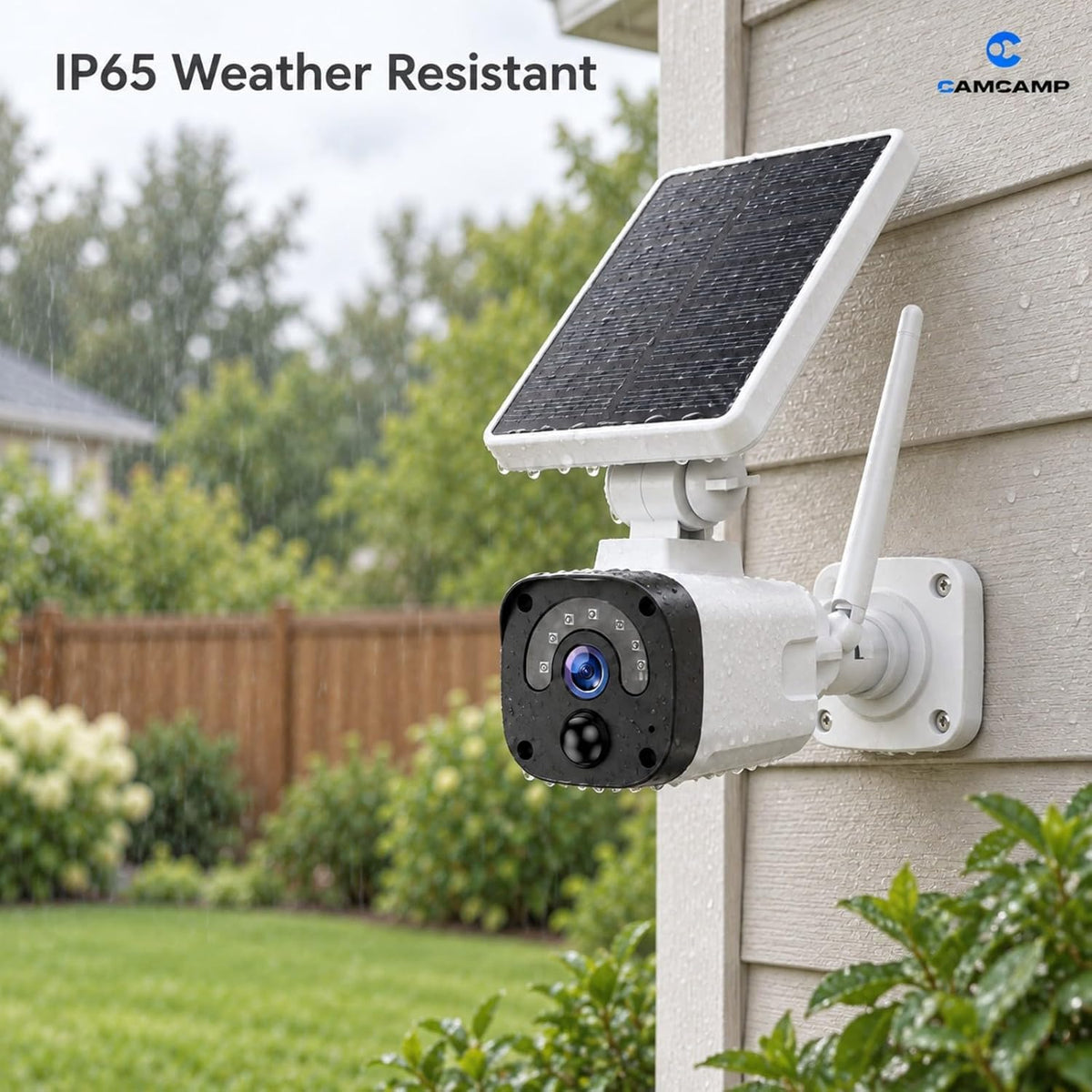 Camcamp Solar Security Cameras Wireless Outdoor System, 4-Cam 2.5K, 64GB SD