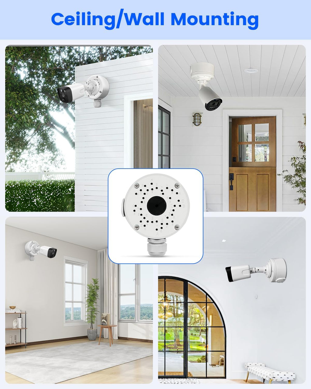 universal security camera junction box, ip66 metal cable, view 10