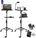 STEADUS Projector Stand Tripod – 24 to 59 Inch Adjustable Height – Dual Shelves