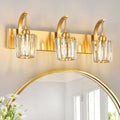 FDPBY Modern Bathroom Vanity Light, 3-Light Gold Wall Sconce