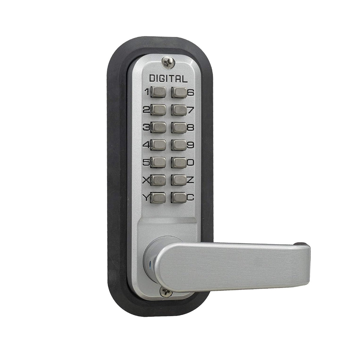 2835mgdc mechanical, keyless lever lock showing dimensions