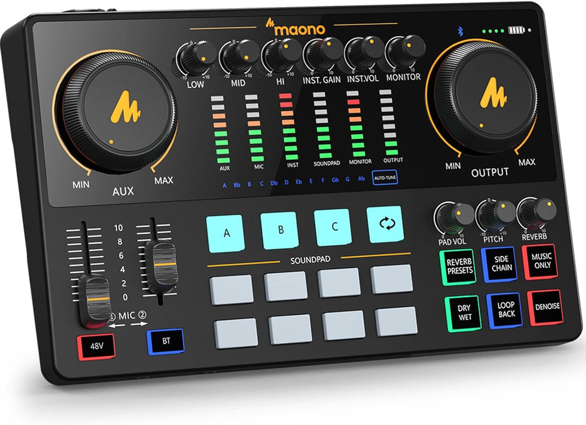 MAONO Audio Interface, MaonoCaster 10-Channel Podcast mixer