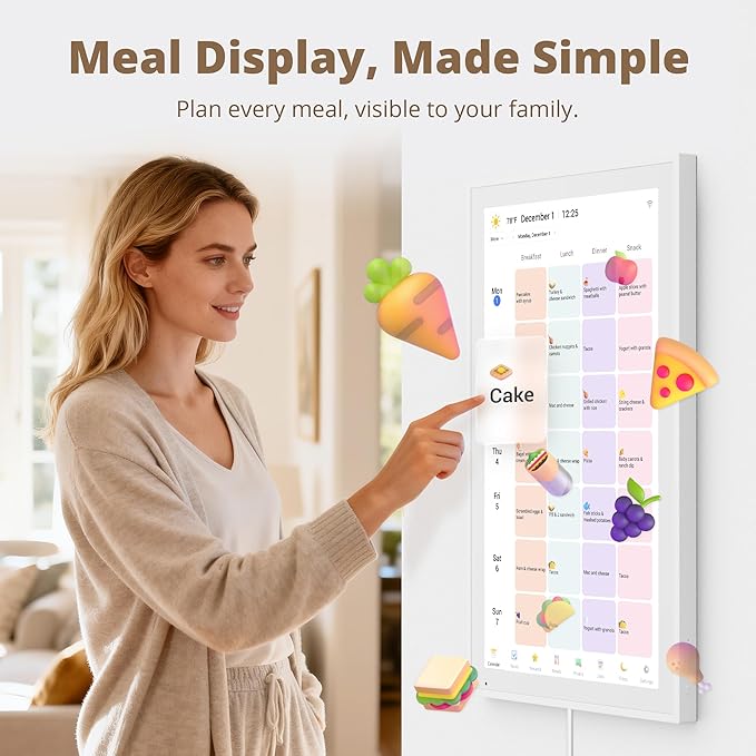 Dragon Touch Digital Calendar 21.5 Inch Touch Screen, Electronic Wall Calendar