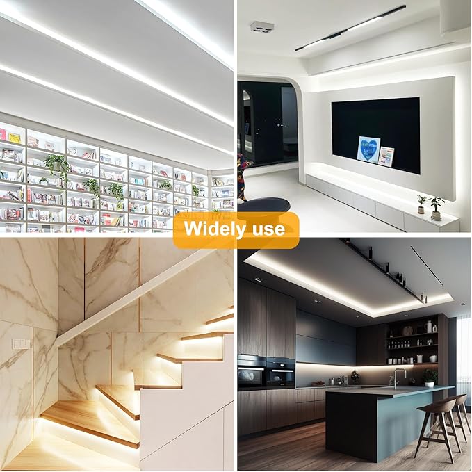 Pandery COB LED Strip Lights Cool White, 24V Dimmable led Light Strip KIT