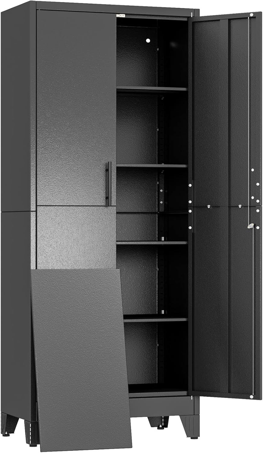 Metal Garage Storage Cabinet, 71" H Lockable Tool Cabinet with Doors