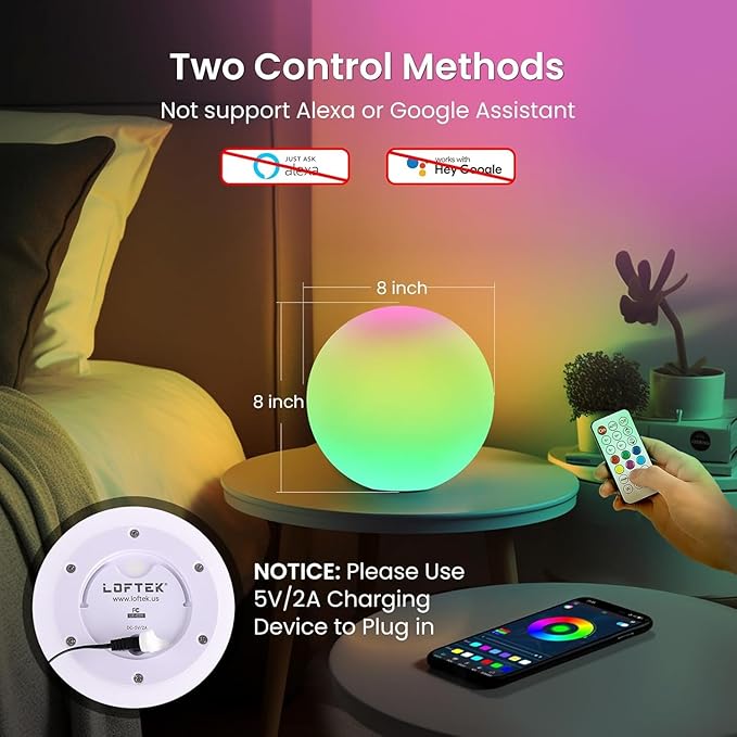 LOFTEK Color Changing Night Light, Smart LED Lamp