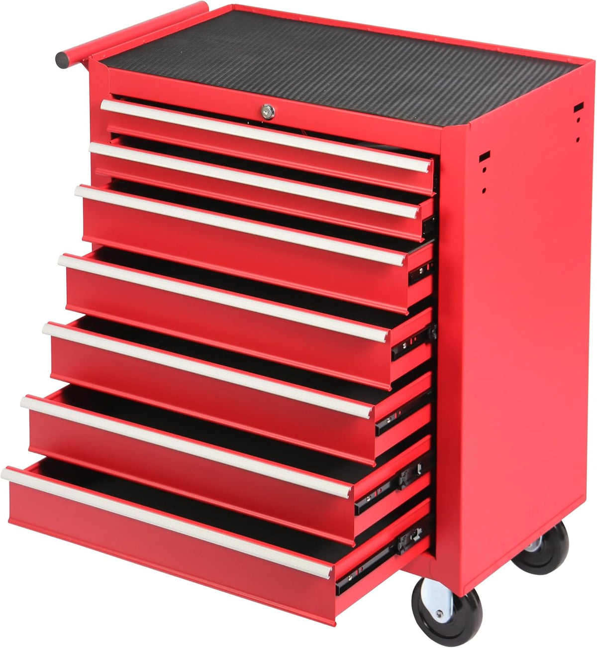 7-Drawer Lockable Rolling Tool Chest, Black