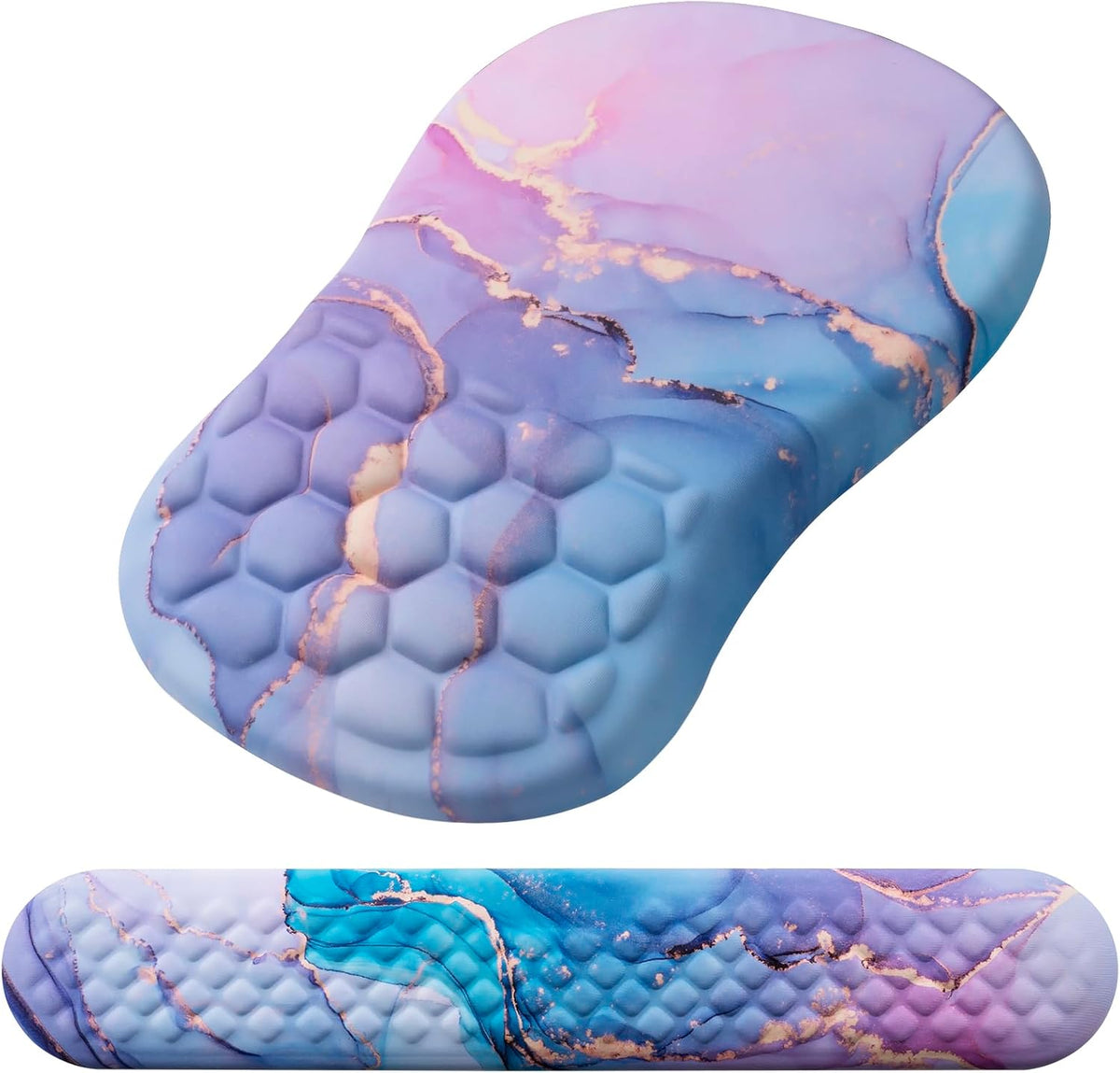 Mouse Pad Wrist Support, Laokiiy 2 in1 Keyboard Wrist Rest+ Ergonomic Mouse Pad