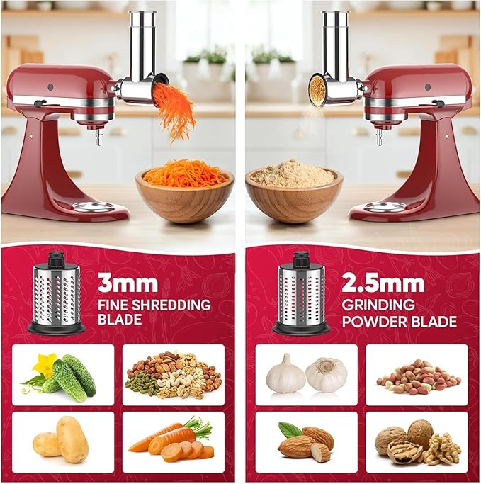 Stainless Steel Slicer Shredder Attachment