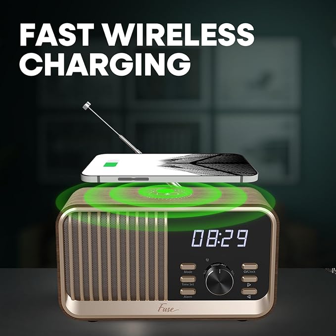 Fuse Hark Bluetooth Radio Speaker | Wireless 10W Charger | FM Radio Speaker
