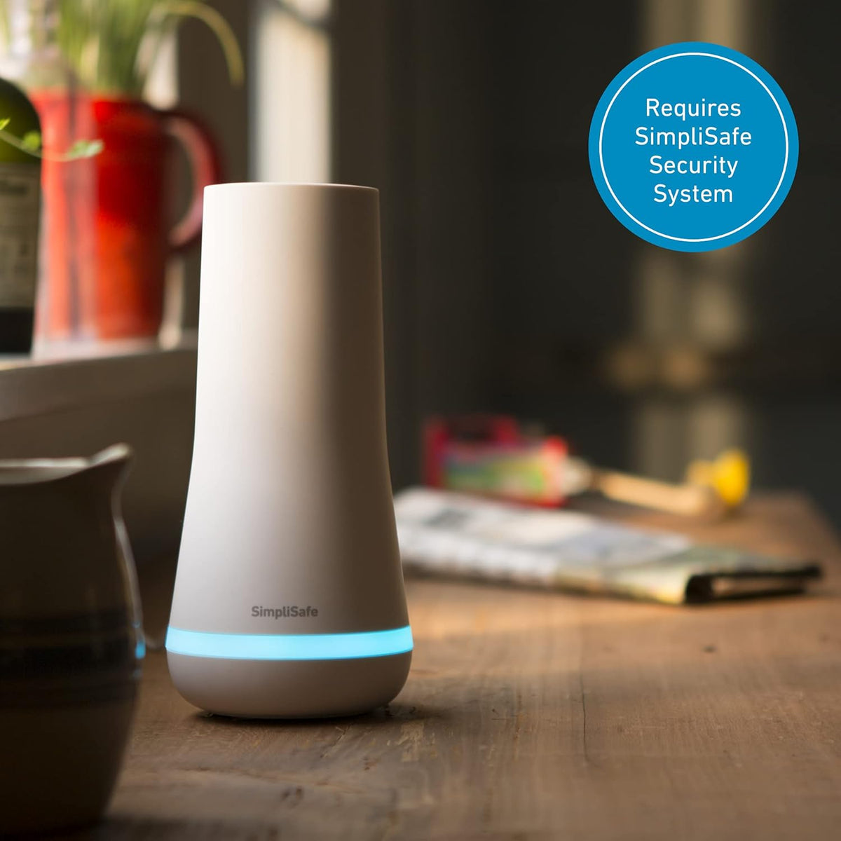 simplisafe wireless outdoor security camera (renewed) shown in use