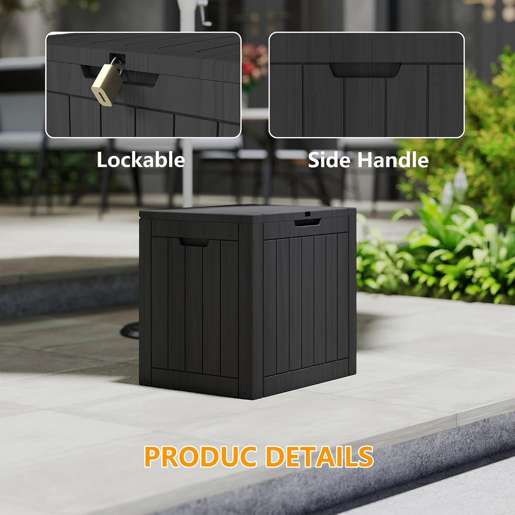 35 gallon pro deck boxes outdoor waterproof, outdoor showing dimensions