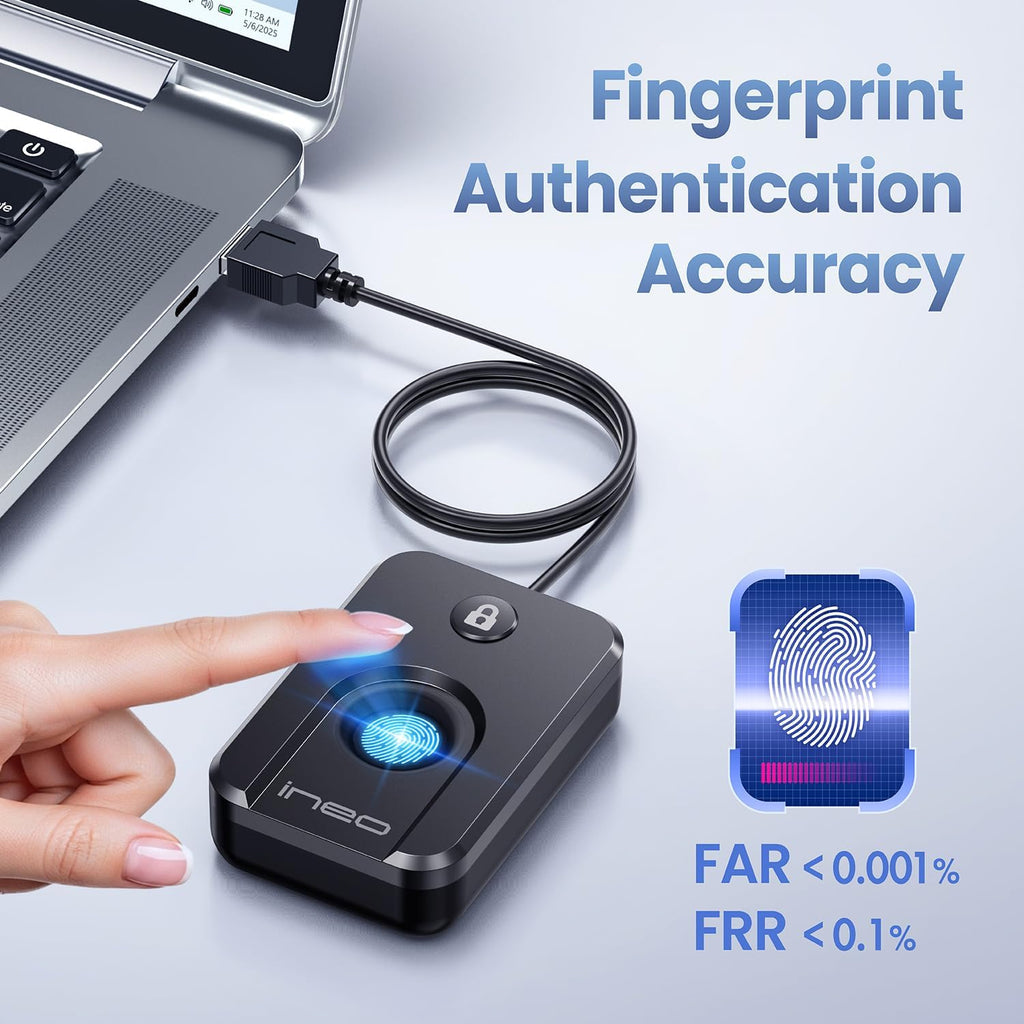 ineo usb fingerprint reader for windows 10/11, windows shown in use