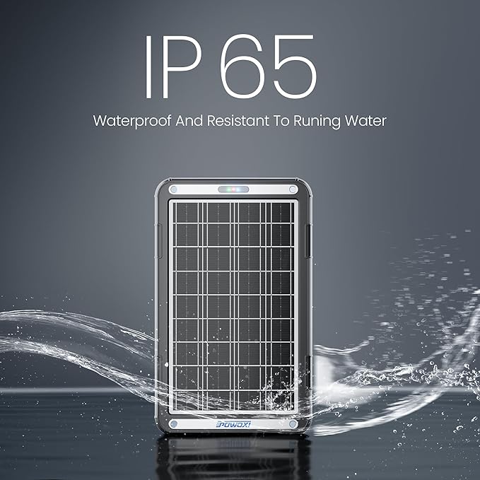 POWOXI 12V Solar Car Battery Charger: 15W Solar Trickle Charger Maintainer
