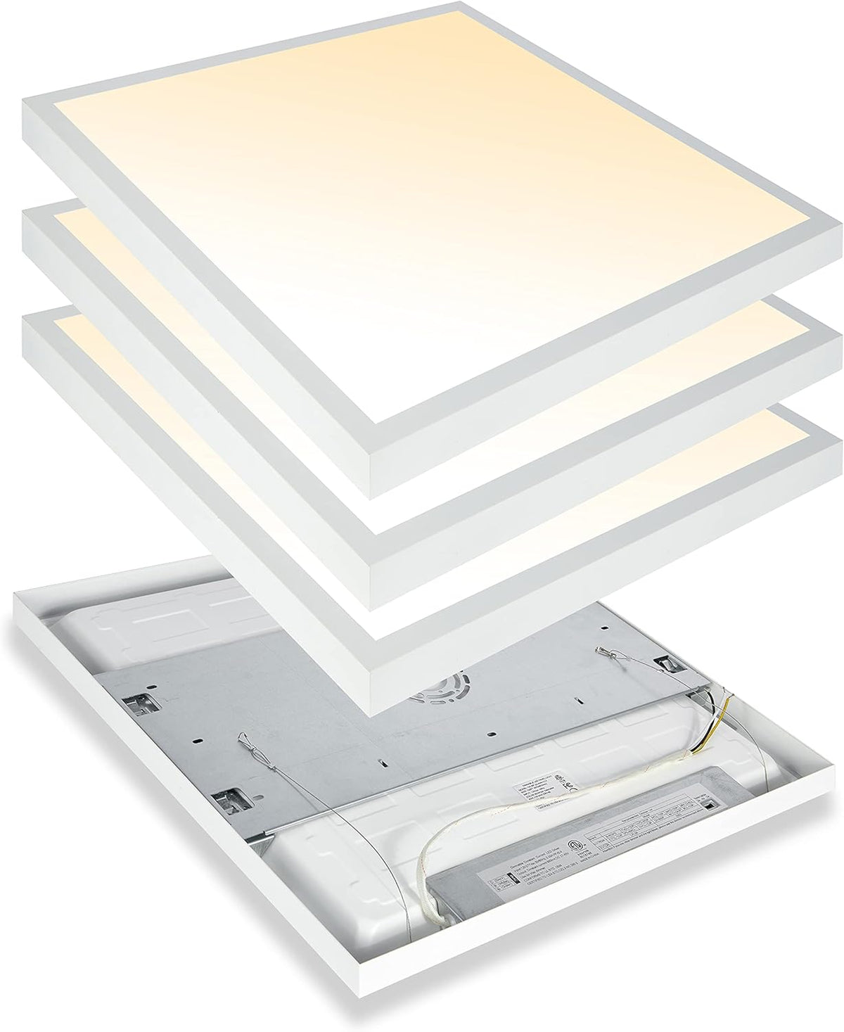Mcacggo 2x2 FT LED Flat Panel Light Surface Mount Dimmable & 3000K/4000K/5000K (4-Pack)