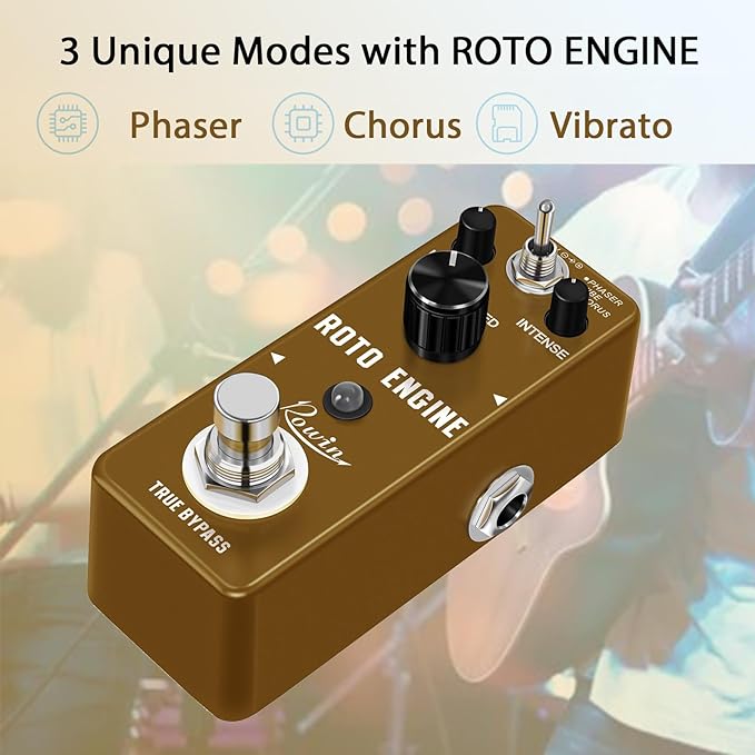 Rowin ROTO ENGINE Rotary Speaker Simulator Effect Pedal Mini Digital Guitar