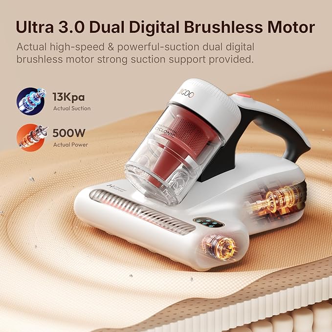 JIGOO J200 Improve Sleep Mattress Vacuum Cleaner Uv Sanitizing, Deep Cleaning