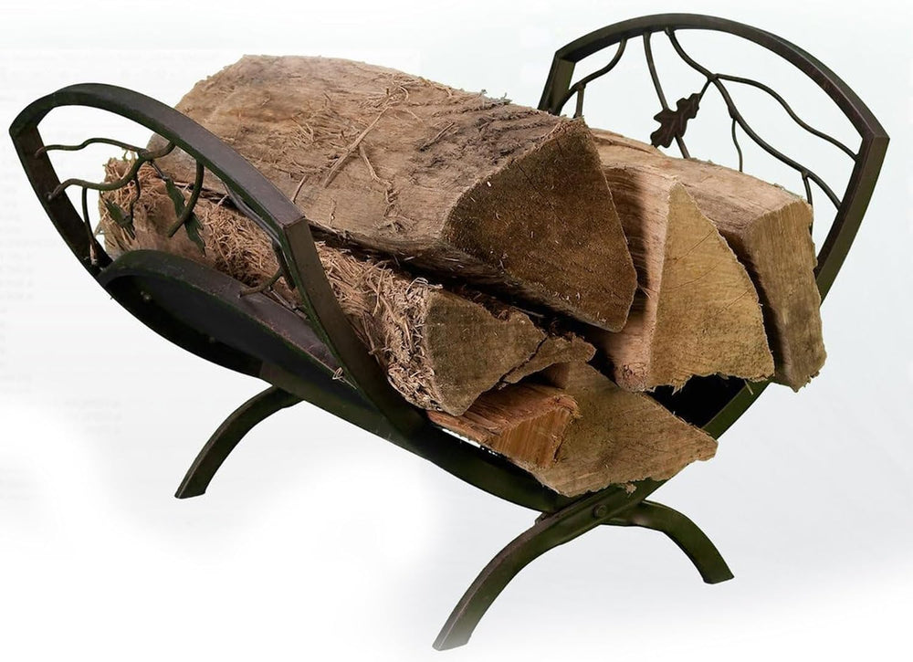 Panacea Colonial Compact Foldable Open Top Powder-Coated Steel Oak Leaf Desig...