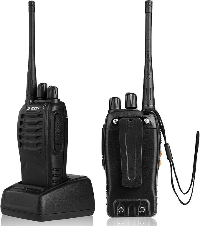 pxton Walkie Talkies for Adults Two Way Radios Long Range (10 Pack)