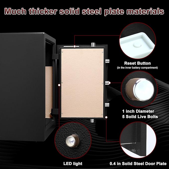 TIGERKING Safe Box, Home Safe, Large Security Box