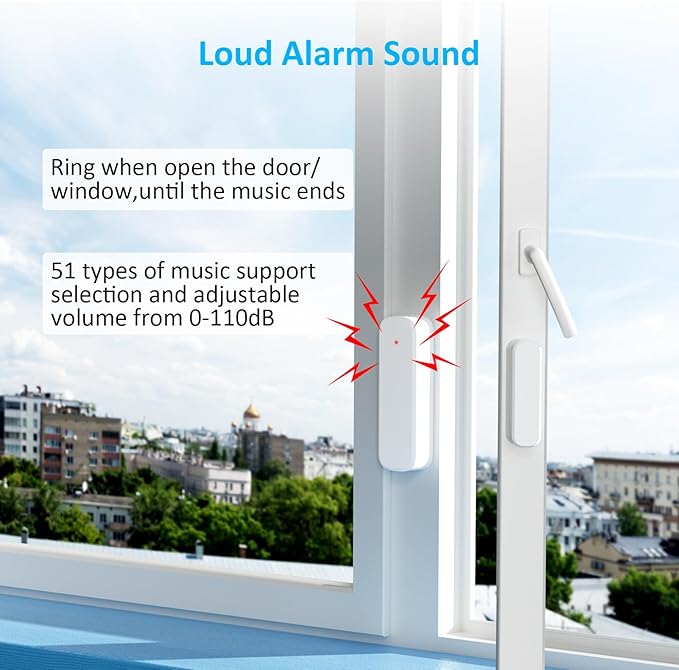 Wireless Door Sensor Chime, Door Open Alarm When Entry Business/Office/Store