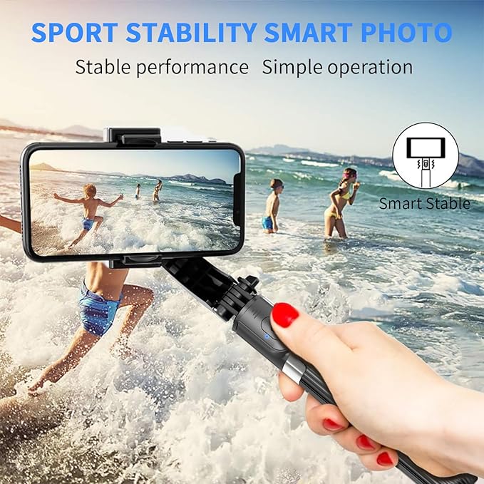 Gimbal Stabilizer for Smartphone ，with Retractable Selfie Stick and