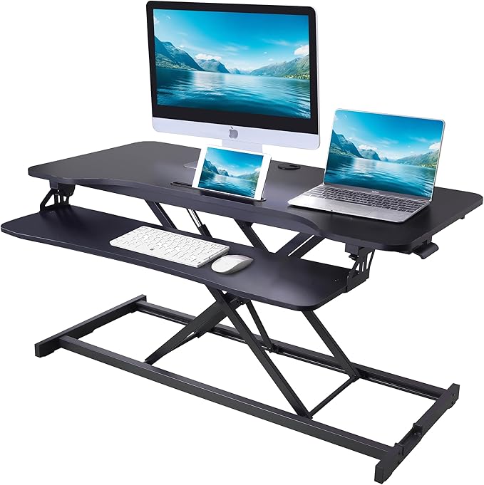Rocelco 43" Height Adjustable Standing Desk Converter
