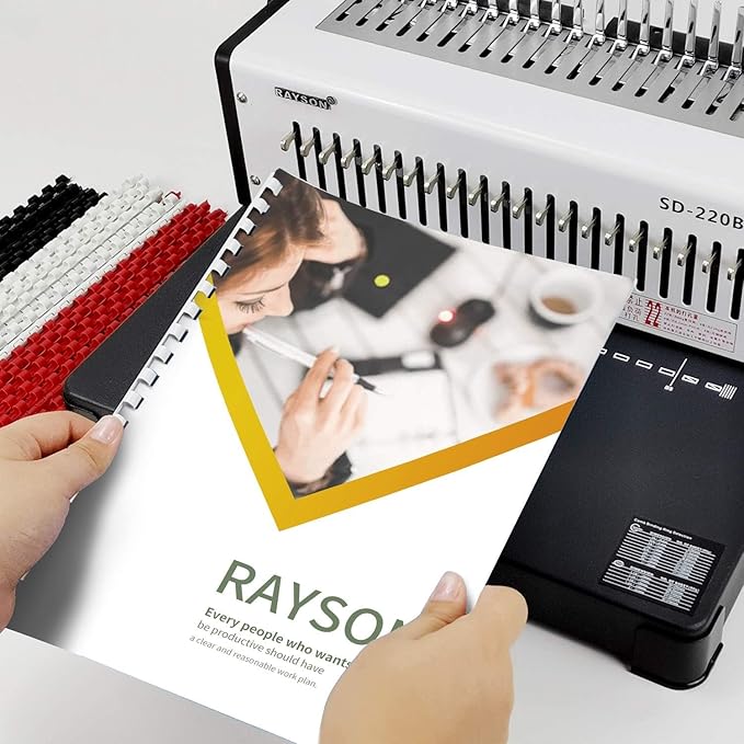 Rayson SD-220B Binding Machine, 21 Holes Comb Binding Machine, Max. Punch 20
