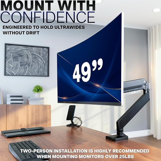 VIVO Premium Aluminum Heavy Duty Monitor Arm