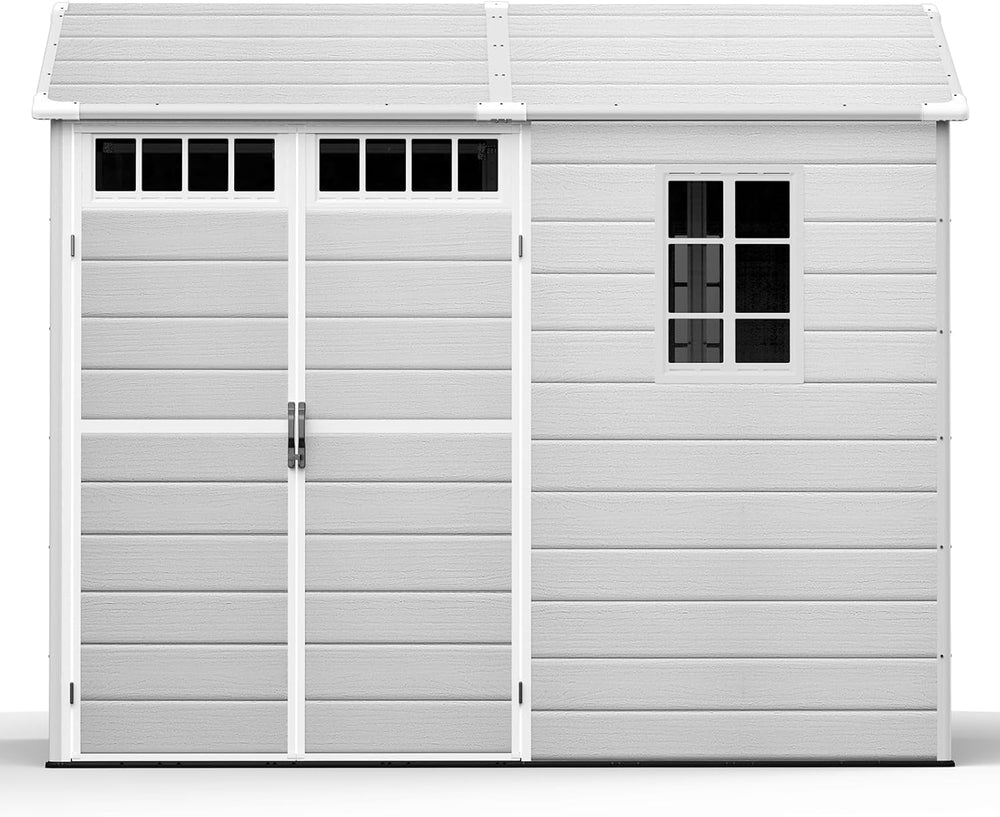 NORTHSKY 8x6 FT Resin Storage Shed with Floor,Outdoor Shed for Backyard