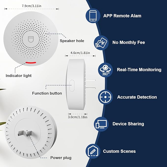 150W Wireless Security System for House, WiFi Door/Window Sensors Alarm System