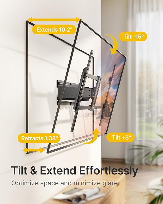 monTEK Heavy Duty Ultra Slim TV Wall Mount