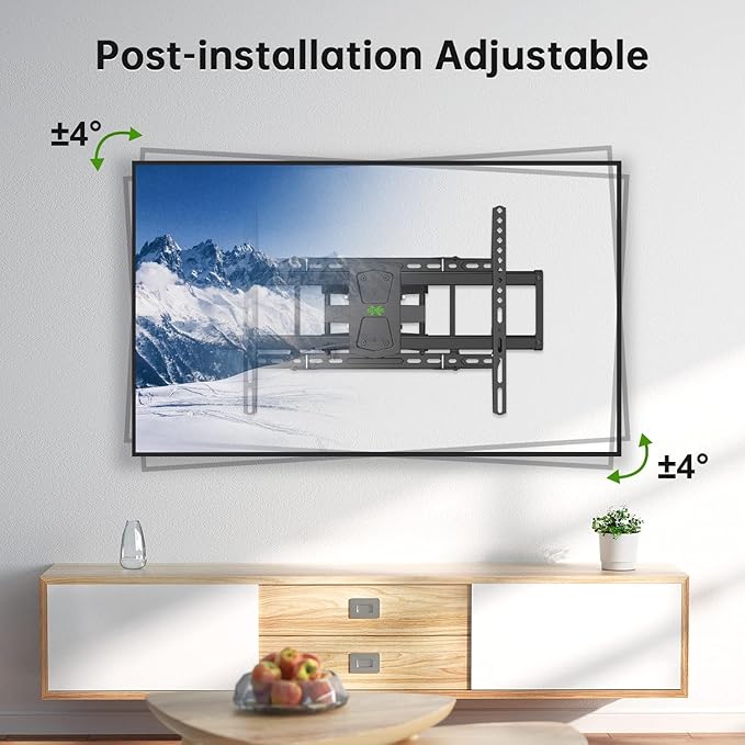 USX Mount Full Motion TV Wall Mount 42"-84" TVS, Fits 16" 18" or 24" Studs