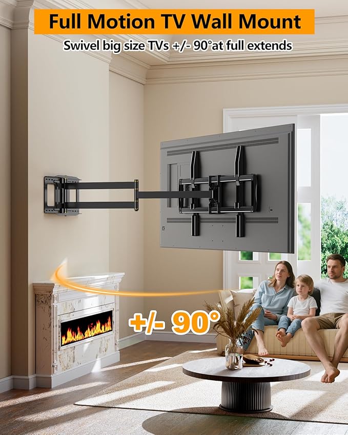 FORGING MOUNT 43–110 inch Long Arm Full Motion TV Wall Mount Holds 176 lbs