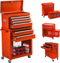 Go Light 8-Drawer Tool Chest Tool Box,Rolling Tool Box Big Tool Storage Cabinet with 4 Wheels and Lockable Drawers for Garage and Warehouse,Red,3 Drawers