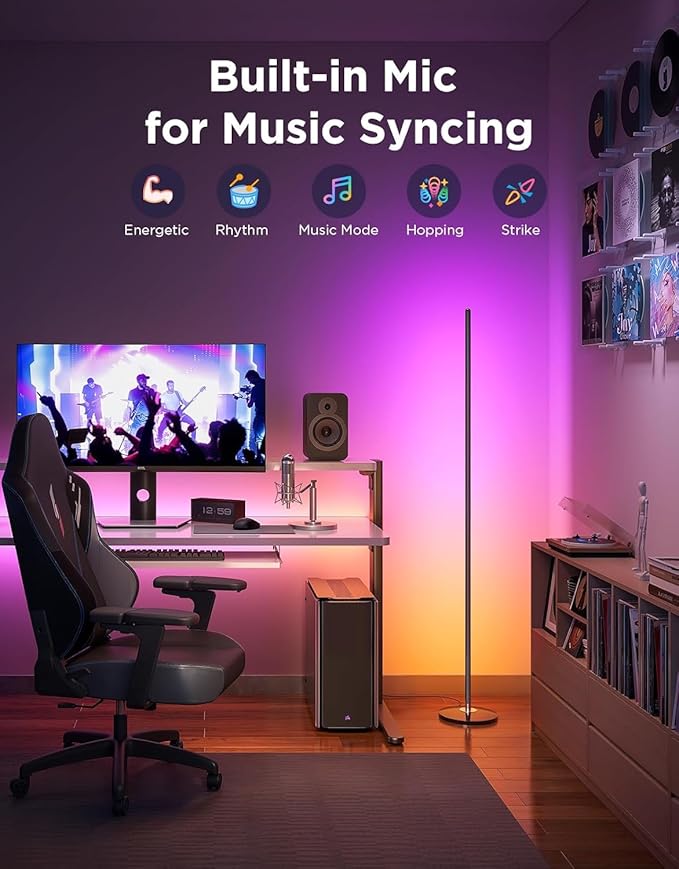 Govee RGBIC Floor Lamp Basic, LED Corner Lamp Works