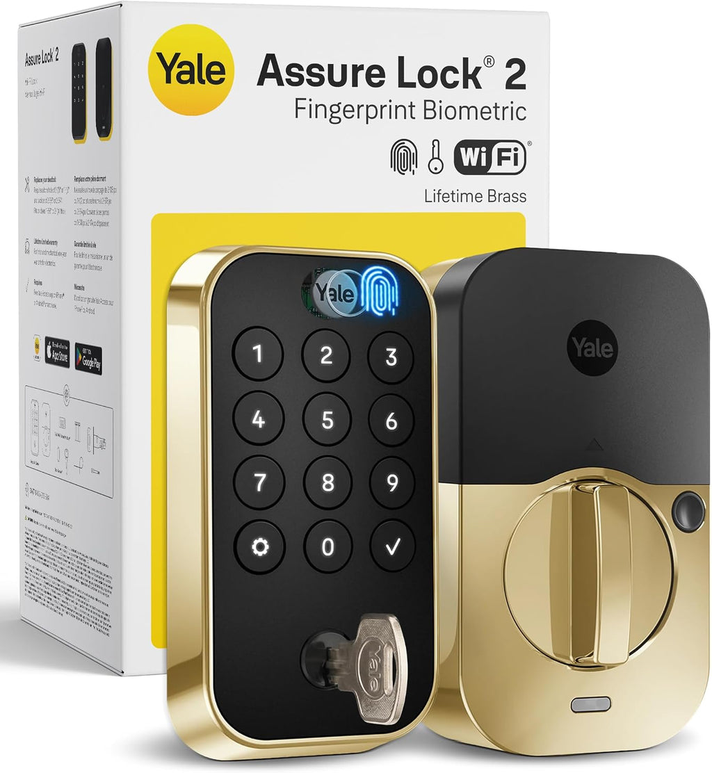 Yale WiFi Smart Lock Deadbolt, Keypad & Fingerprint Access, Keyless Entry